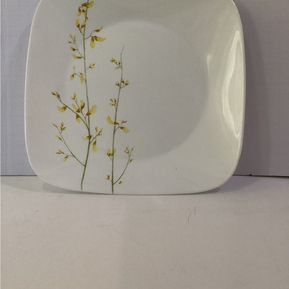 Corelle Kobe Square Corning Vitrelle 10.50" Dinner Plate Forsythia Set Of 2 - Picture 4 of 6